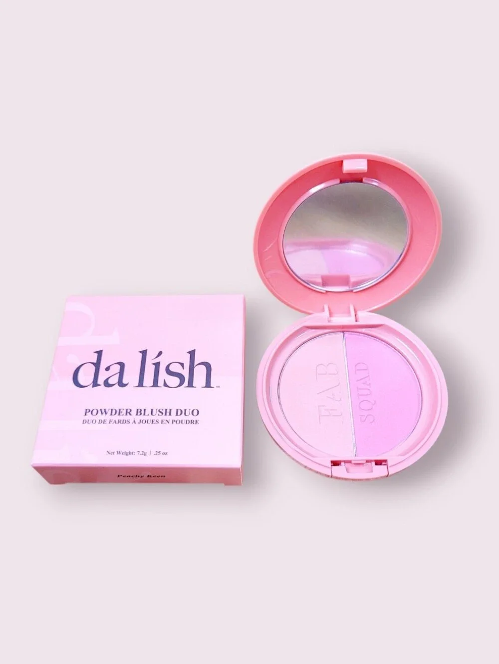 NIB DA LISH Powder Blush Duo In Peachy Keen Vegan Cruelty Free New